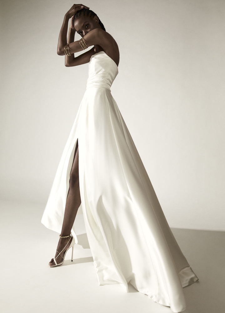 Rochie de mireasa cu corset si trena Marble